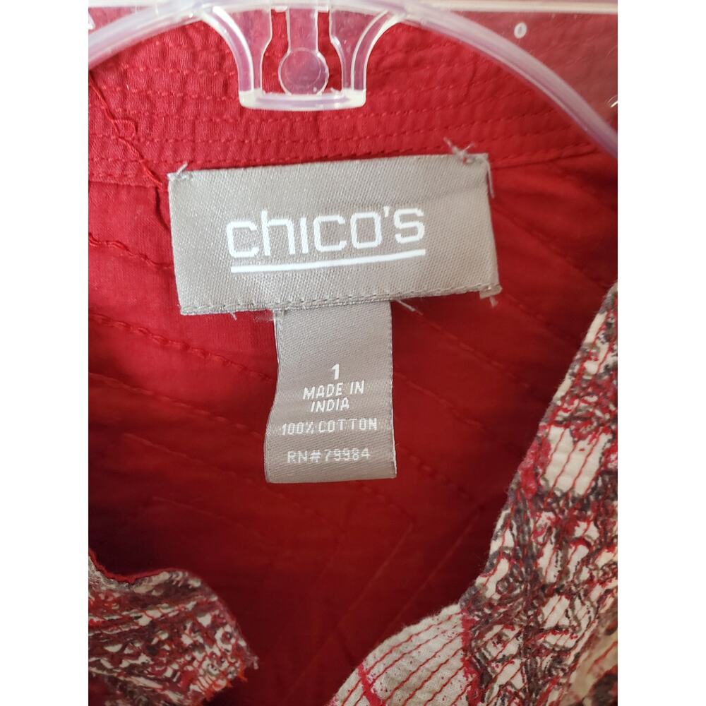 Chico's Open Style Quilted Jacket, Chico's Size 1 / Medium - Picture 5 of 5